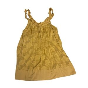 Chic Mustard Sleeveless Blouse